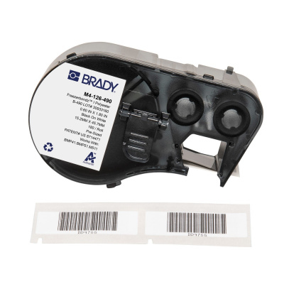 Brady M4-126-490 / 170776, 45.72 mm, Polyester, testo nera / sfondo bianco