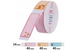 Niimbot A2A28678701, 14x40mm, 160pz, Animali, colorato etichette autoadesive