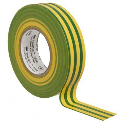 3M Temflex 1500 Elektronastro isolante, 19 mm x 20 m, zeleno-giallo