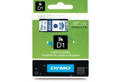 Dymo D1 45014, S0720540, 12mm x 7m testo blu / sfondo bianco, nastro originale