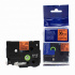 Nastro compatibile con Brother TZ-B61/TZe-B61, segnale 36mm x 8m, testo nera/sfondo arancione