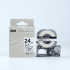Epson HTS24KW, 24mm x 8m, testo nera / sfondo bianco, nastro compatibile