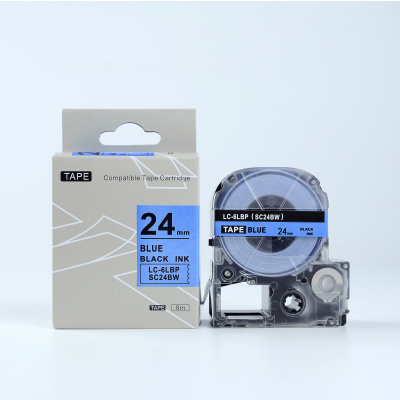 Epson LTS24BW, 24mm x 5m, testo blu / sfondo bianco, nastro compatibile