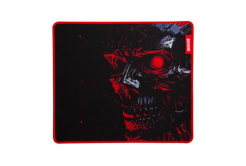 Tappetino per mouse, Noob M, da gioco, nero-rosso, 350 x 300 x 3 mm, Marvo