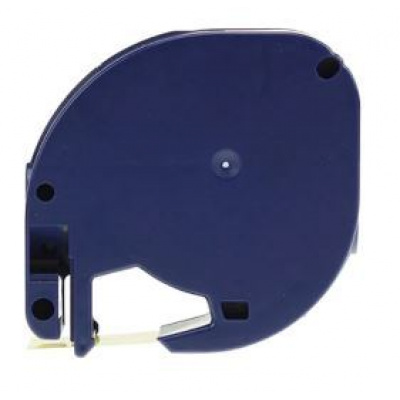 Dymo 91213 LetraTag 12mm x 4m, testo nera / fluorescente sfondo arancione, nastro compatibile