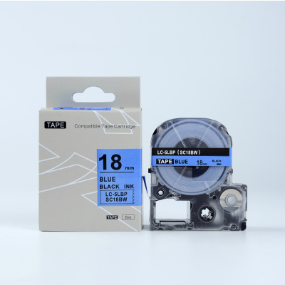 Epson LTS18BW, 18mm x 5m, testo blu / sfondo bianco, nastro compatibile