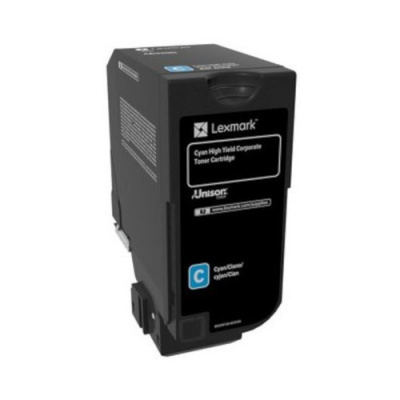 Lexmark 84C2HCE ciano (cyan) toner originale