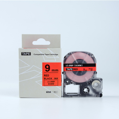 Epson LTS9RW, 9mm x 5m, testo rossa / sfondo bianco, nastro compatibile
