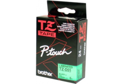 Brother TZ-D51 / TZe-D51, 5mm, testo nera/sfondo verde, nastro originale