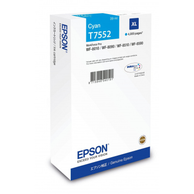 Epson T7552 XL C13T75524N ciano (cyan) cartuccia originale
