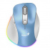 Mouse senza fili, Genius Ergo 9000S Pro 31030039401, bianco-blu, ottica, 2400DPI