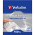 Verbatim 49976 Custodie per CD in carta, con una finestra, 100 pz, bianco