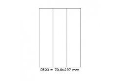 Etichette autoadesive 70 x 297 mm, 3 etichette, A4, 100 fogli