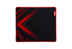 Tappetino per mouse Blaze L, gaming, nero-rosso, 450 x 400 x 3 mm, Marvo