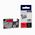 Nastro compatibile con Casio XR-9RD1, 9mm x 8m testo nera / sfondo rosso