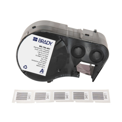 Brady M5-194-481 / 170886, 22.86 mm, Polyester, testo nera / sfondo bianco