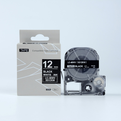 Epson LTS12KW, 12mm x 5m, testo nera / sfondo bianco, nastro compatibile