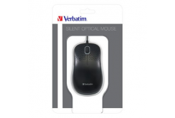 Verbatim Mouse 49024, ottica, 3sp\., wired USB, nero