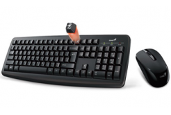 Genius Smart KM-8100, multipack tastiera s bezdrátovou optickou mouseí, AAA, US, classico, 2.4 [Ghz], senza fili, nero