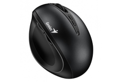 Mouse Genius Ergo 8300S, 1600DPI, 2.4 [GHz], ottica, 7 tasti, wireless, nera, 2 x AAA, verticale