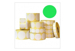 Etichette autoadesive rotondo 35 mm, 1000 pz verde chiaro carta per TTR, rotolo