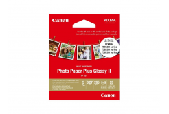Canon Photo Paper Plus II 2311B070, 265 g/m2, 3.5x3.5", 8.89x8.89cm, 20pz, lucido, square, bianco, carta fotografica