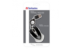 Verbatim Mouse Go Mini 49020, 1000DPI, ottica, 2sp\., wired USB, nero, mini