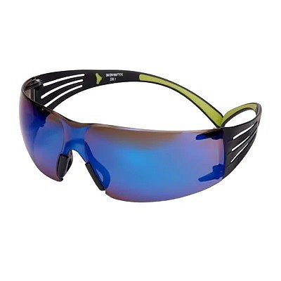 3M SecureFit SF408AS Occhiali protettivi, specchiati blu