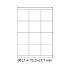 Etichette autoadesive 70 x 67,7 mm, 12 etichette, A4, 100 fogli