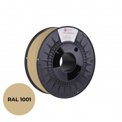 C-Tech 3DF-P-PLA1.75-1001 3D filamento, PREMIUM LINE, PLA, RAL1001, 1,75mm, 1000g, Beige (Beige)