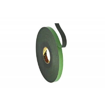 3M 9508B Schiuma di montaggio nastro biadesivo, nero, 19 mm x 66 m