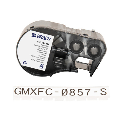 Brady M4C-500-499 / 170794, 12.70 mm x 4.88 m, Nylon, testo nero / sfondo bianco