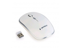 Mouse GEMBIRD MUSW-4B-01-W, bianco, senza fili, USB nano receiver