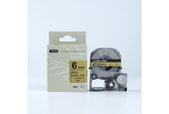 Epson LK-SM6ZW, 6mm x 9m, testo nera / sfondo d'oro, nastro compatibile