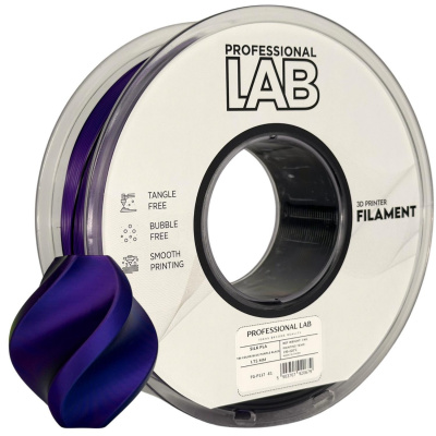 Professional Lab FG-P117-E1, 3D filamento, PLA Silk, 1,75mm, 1000g,  Tri Color, Multicolore (Blue, Purple, Black)
