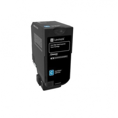 Lexmark 74C2HCE ciano (cyan) toner originale
