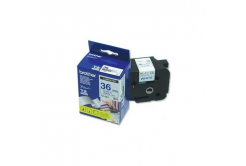 Brother TZ-555 / TZe-555, 24mm x 8m, testo bianco / sfondo blu, nastro originale