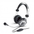 Genius HS-04SU, cuffie con microfono, controllo del volume, nero-argento, jack da 3,5 mm