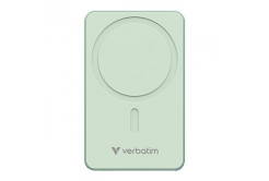 Verbatim 32226 power bank con ricarica wireless, 5V, 5000mAh, verde