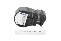 Brady M4C-250-414 / 170727, 6.35 mm x 3.66 m, Poliestere, testo nero / sfondo bianco