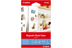 Canon 3634C002 Magnetic Photo Paper, carta fotografica, lucido, bianco, Canon PIXMA, 10x15cm, 4x6", 670 g/m2, 5 pz