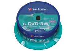 VERBATIM DVD-RW(25-pack)Spindle/4x/4.7GB