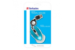 Verbatim Mouse Go Mini 49022, 1000DPI, ottica, 3sp\., wired USB, blu