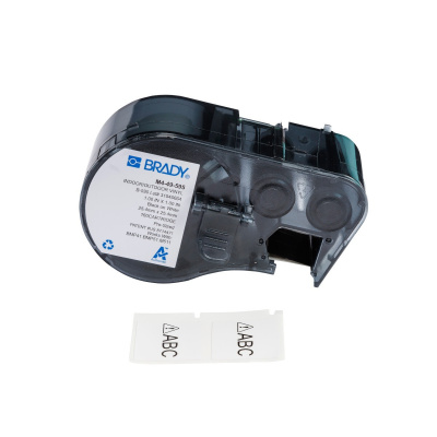 Brady M4-49-595 / 176806, 25.40 mm, Vinyl, testo nera / sfondo bianco