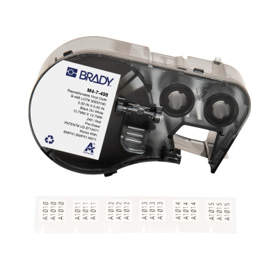 Brady M4-7-498 / 170787, 12.70 mm, Vinyl, testo nera / sfondo bianco