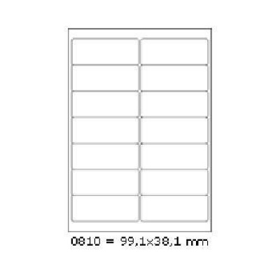 Etichette autoadesive 99,1 x 38,1 mm, 14 etichette, A4, 100 fogli