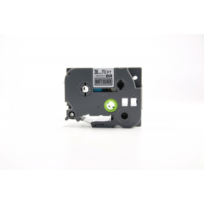 Nastro compatibile con Brother TZ-M961 / TZe-M961, 36mm x 8m, testo nera / nastro argento