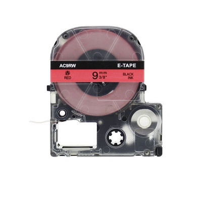 Epson LK-3RBP, SC9RW, C53S653001, 9mm x 9m, testo nera / sfondo rosso, nastro compatibile