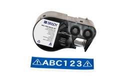 Brady M4C-1000-595-BL-WT / 170836, 25.40 mm x 7.62 m, Vinile, testo bianco / sfondo bu