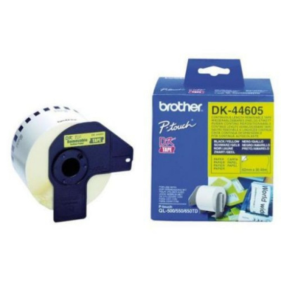 Brother DK-44605, 62mm x 30,48m, giallo rotolo di carta